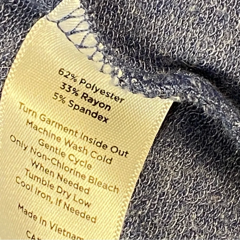 Talbots Cardigan Women Plus Size 3X Blue Open Front 3/4 Sleeve Ribbed Trim Light